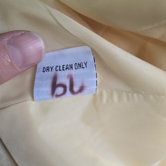 MORGAN MILLER | Vintage Pastel Yellow Floral Embroidered Blazer Tag 12 (6/8) - Picture 7 of 10